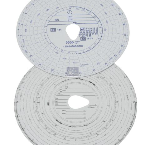 LPM Truck Parts - TACHOGRAPH DISC SET, 1 DAY WITH RPM (0069878 - 20400029)