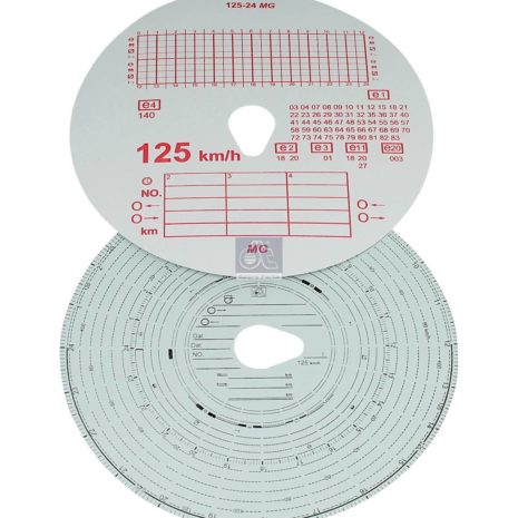 LPM Truck Parts - TACHOGRAPH DISC SET, 1 DAY 125 KMH (0069877 - 3985719)