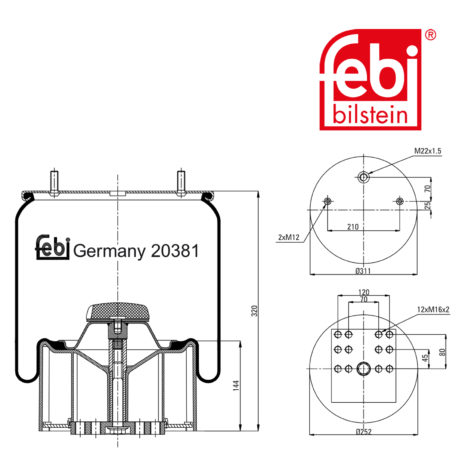 LPM Truck Parts - AIR SPRING (0542941361)