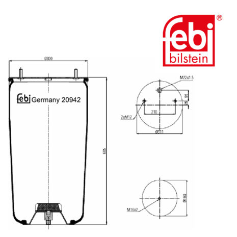 LPM Truck Parts - AIR SPRING (0542940050)