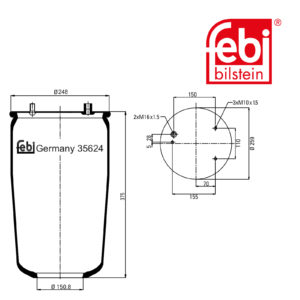 LPM Truck Parts - AIR SPRING (0067504)