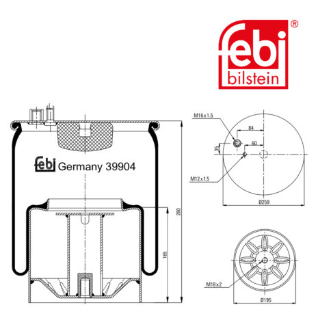 LPM Truck Parts - AIR SPRING (81436006037)