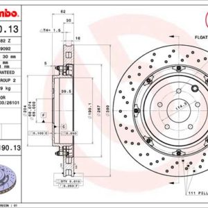 PAIR OF FRONT BREMBO FOR NISSAN GT-R R35 GTR FRONT GENUINE BREMBO OEM BRAKE DISCS PAIR 380mm Brake Disc TWO-PIECE FLOATING DISCS LINE 40206KB50A 40206KJ10A